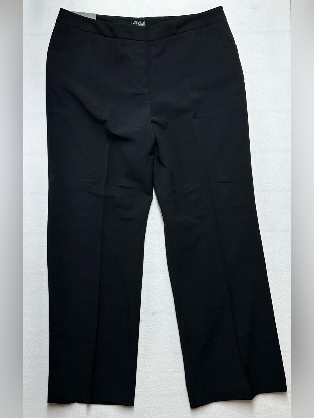 Nicole Miller Women’s 16 Black Essential Easy Care Straight‑Leg Dress Pants NWT
